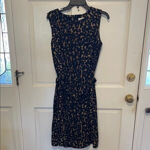 Calvin Klein Collection Black and Brown Midi Dress